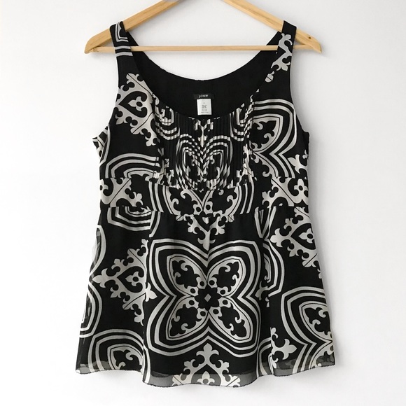 J.Crew 100% Silk Damask Medallion Print Camisole - Picture 1 of 17